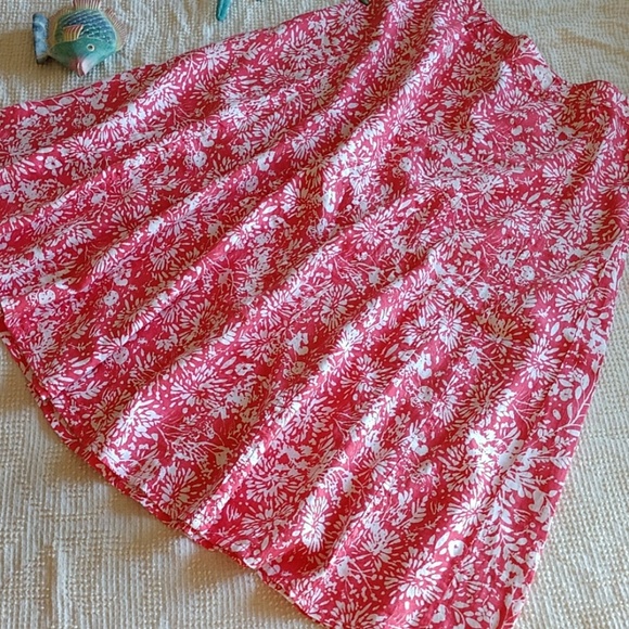 Liz Claiborne Dresses & Skirts - Coral Liz Claiborne Linen Flowy Swing Skirt 16 ✨HP